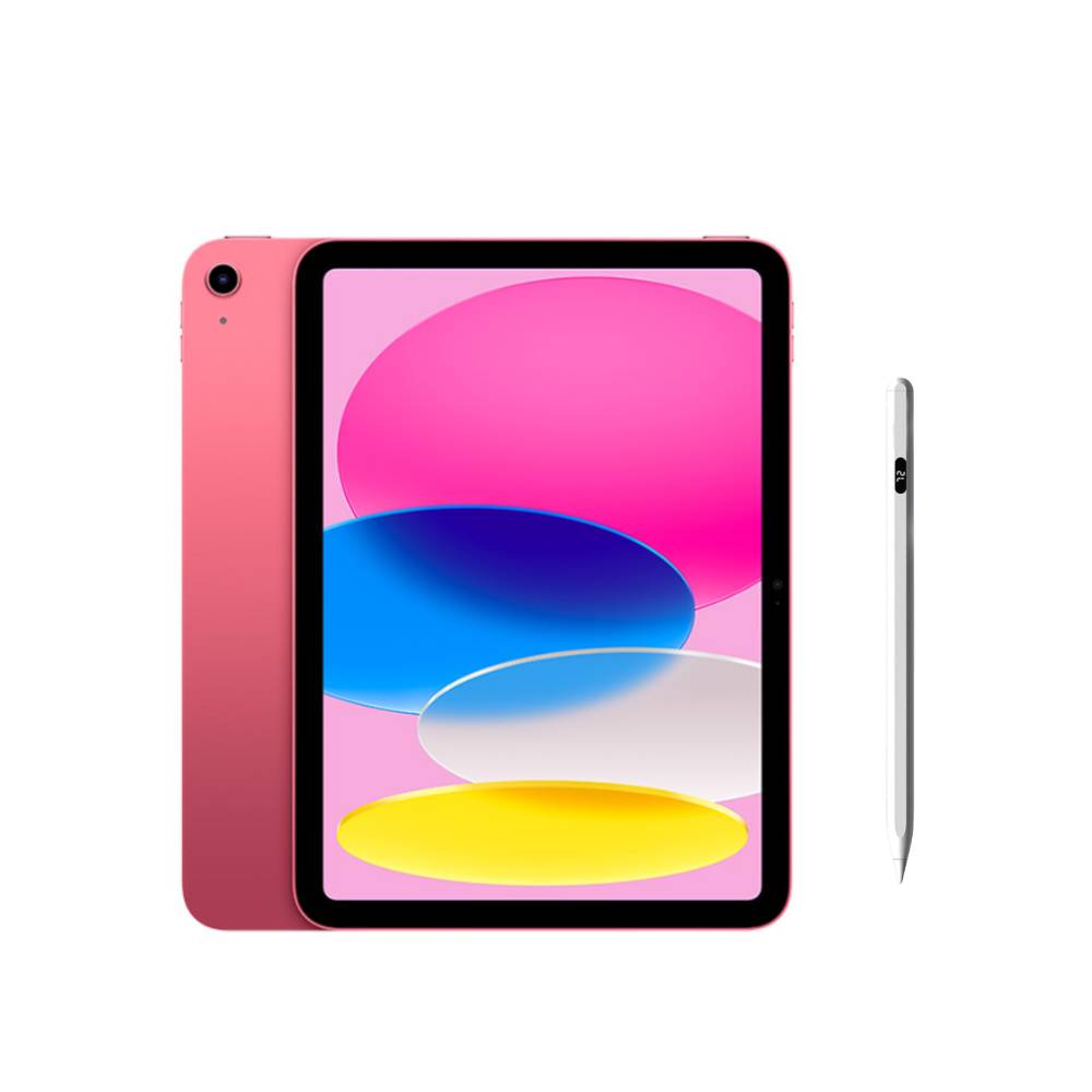 Apple 第十代 iPad 10.9吋 64G WiFi 粉紅色 (MPQ33TA/A)+電量顯示磁力吸附觸控筆