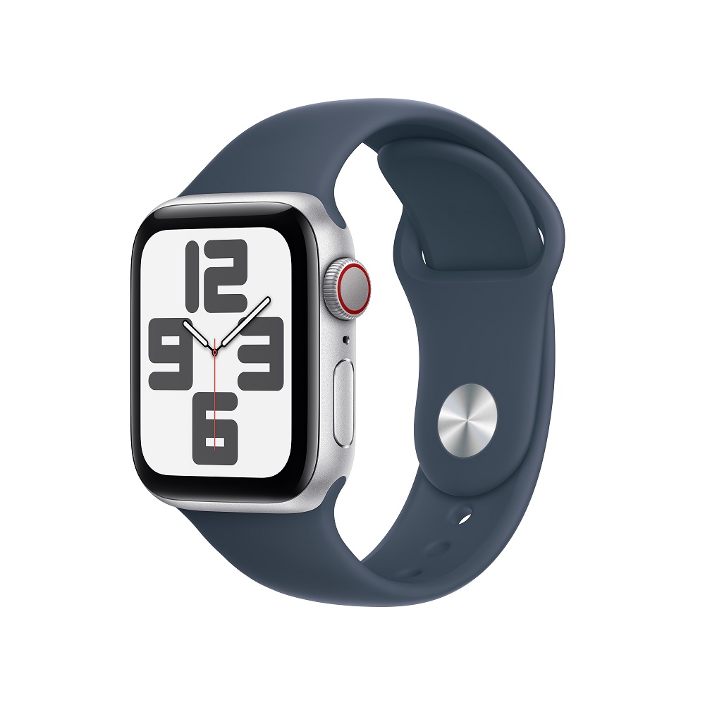 Apple Watch SE GPS + Cellular 40mm Silver Aluminium Case White Sport Band - Regular