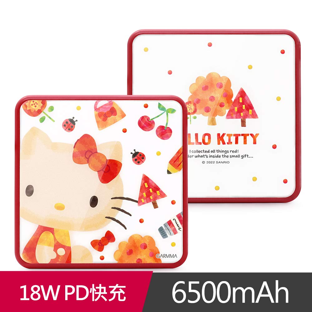 GARMMA Hello Kitty 10000series 玻璃鏡面PD快充行動電源 蘋果森林