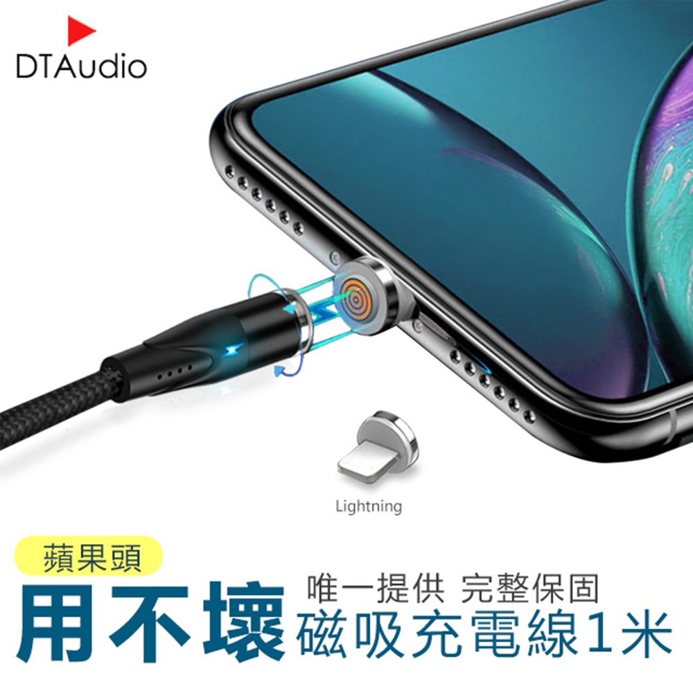 快充磁吸充電線【無死角超吸】iphone充電線 1米線+蘋果頭