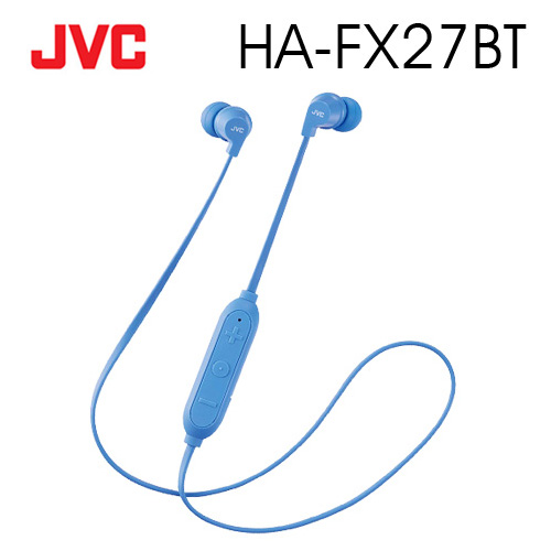 JVC HA-FX27BT 無線藍芽耳機 IPX2防水 續航力4.5HR - 藍