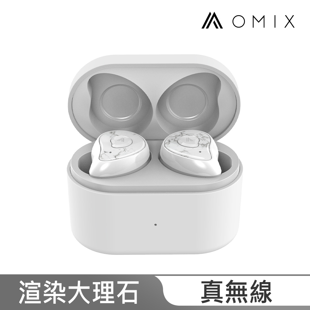 【OMIX】Y6真無線半入耳式運動藍牙耳機-日光岩白