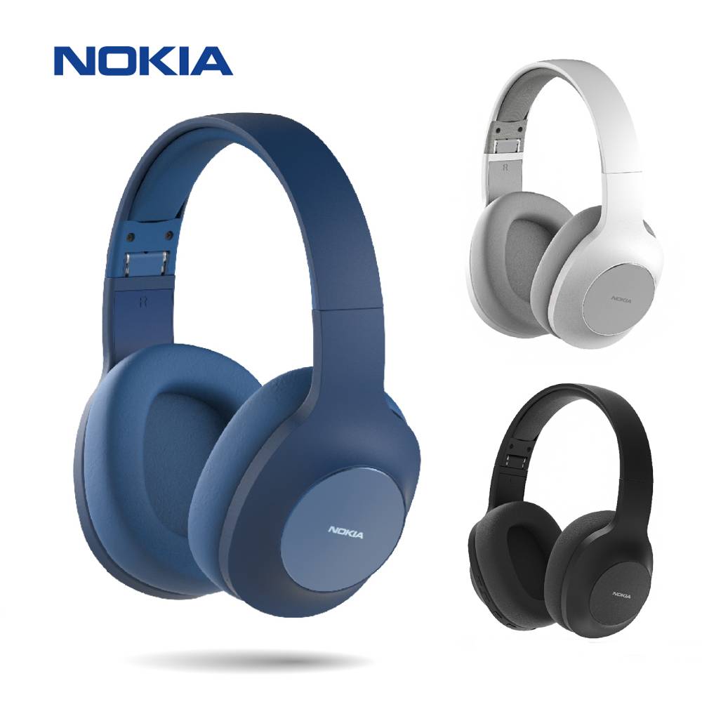 【NOKIA諾基亞】頭戴式 無線藍牙耳機E1200-冰湖藍