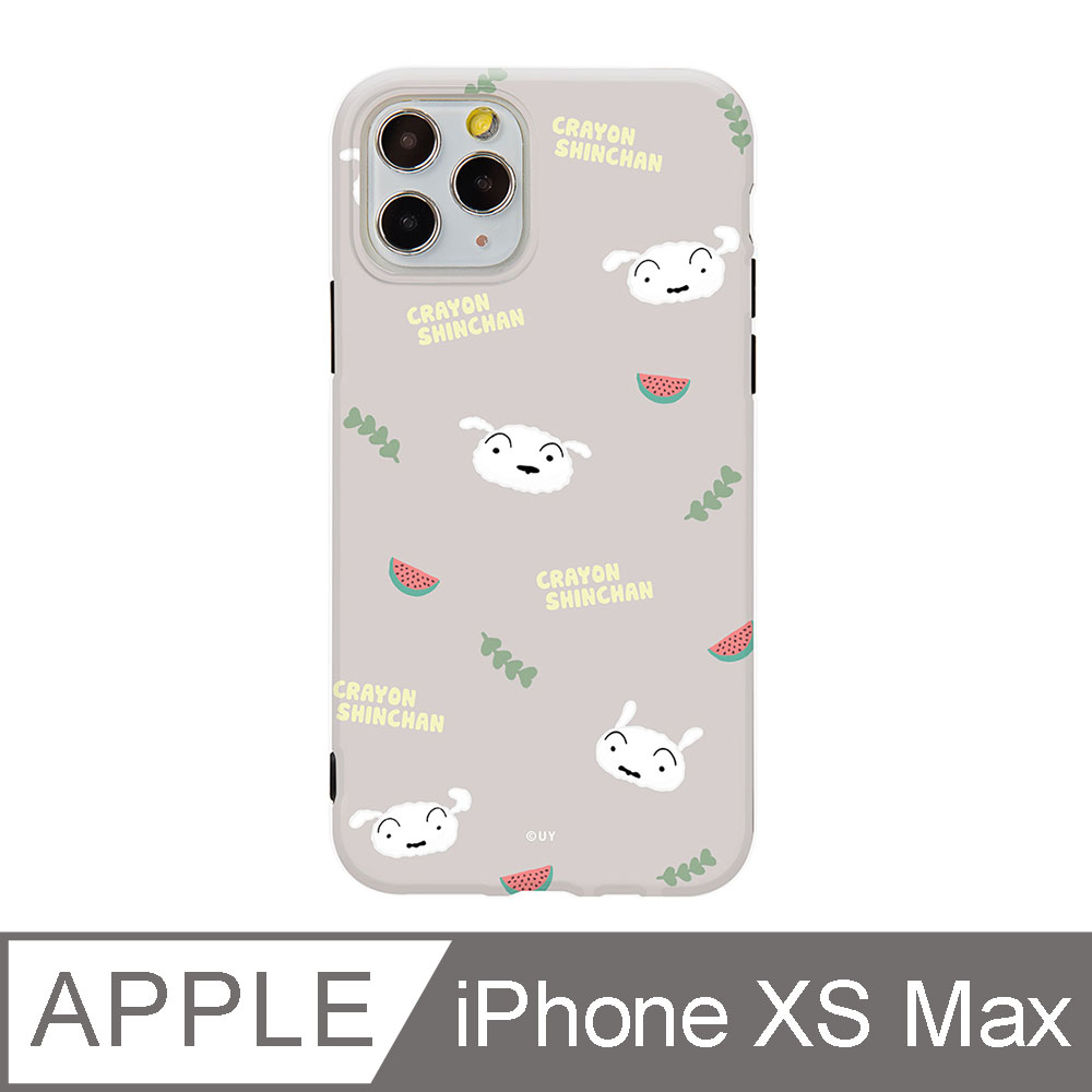 iPhone Xs Max 6.5吋 蠟筆小新粉嫩碎花系列防摔iPhone手機殼 小白