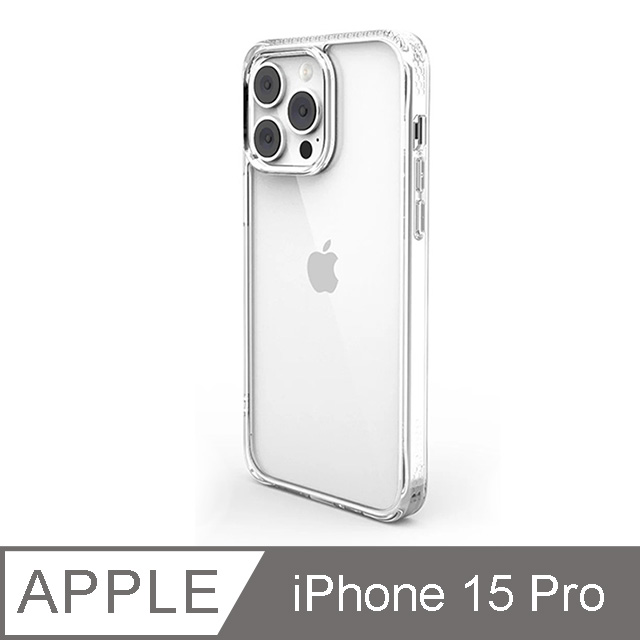 OVERDIGI iPhone 15 Pro 蜂巢晶格雙料軍規防摔透明殼