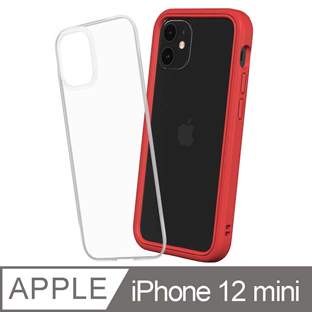 【RhinoShield 犀牛盾】iPhone 12 mini Mod NX 邊框背蓋兩用手機殼-紅色