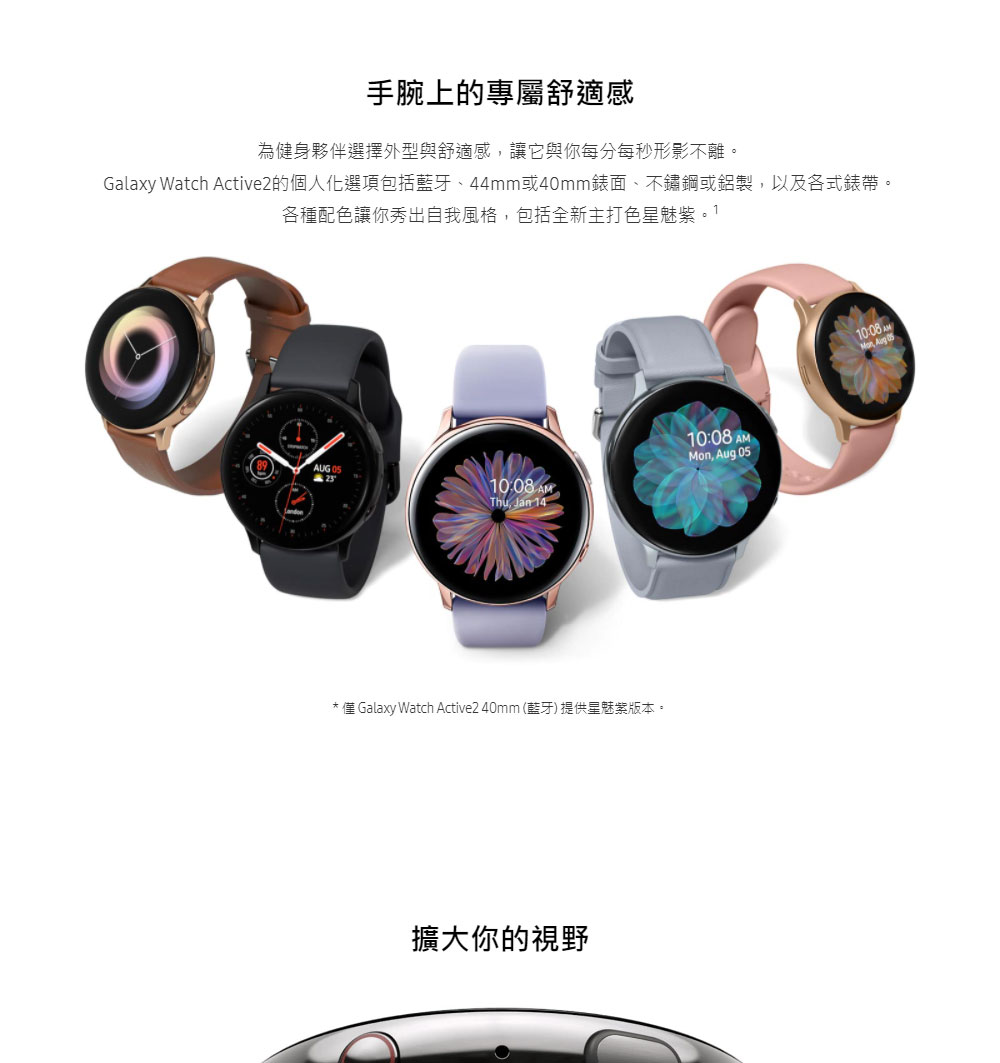 福利品】Samsung Galaxy Watch Active2 R820 44mm/鋁/黑- PChome 24h購物