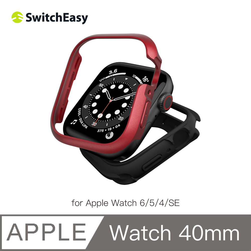美國魚骨 SwitchEasy Odyssey Apple Watch 6/SE/5/4 40mm奧德賽手錶殼－紅色