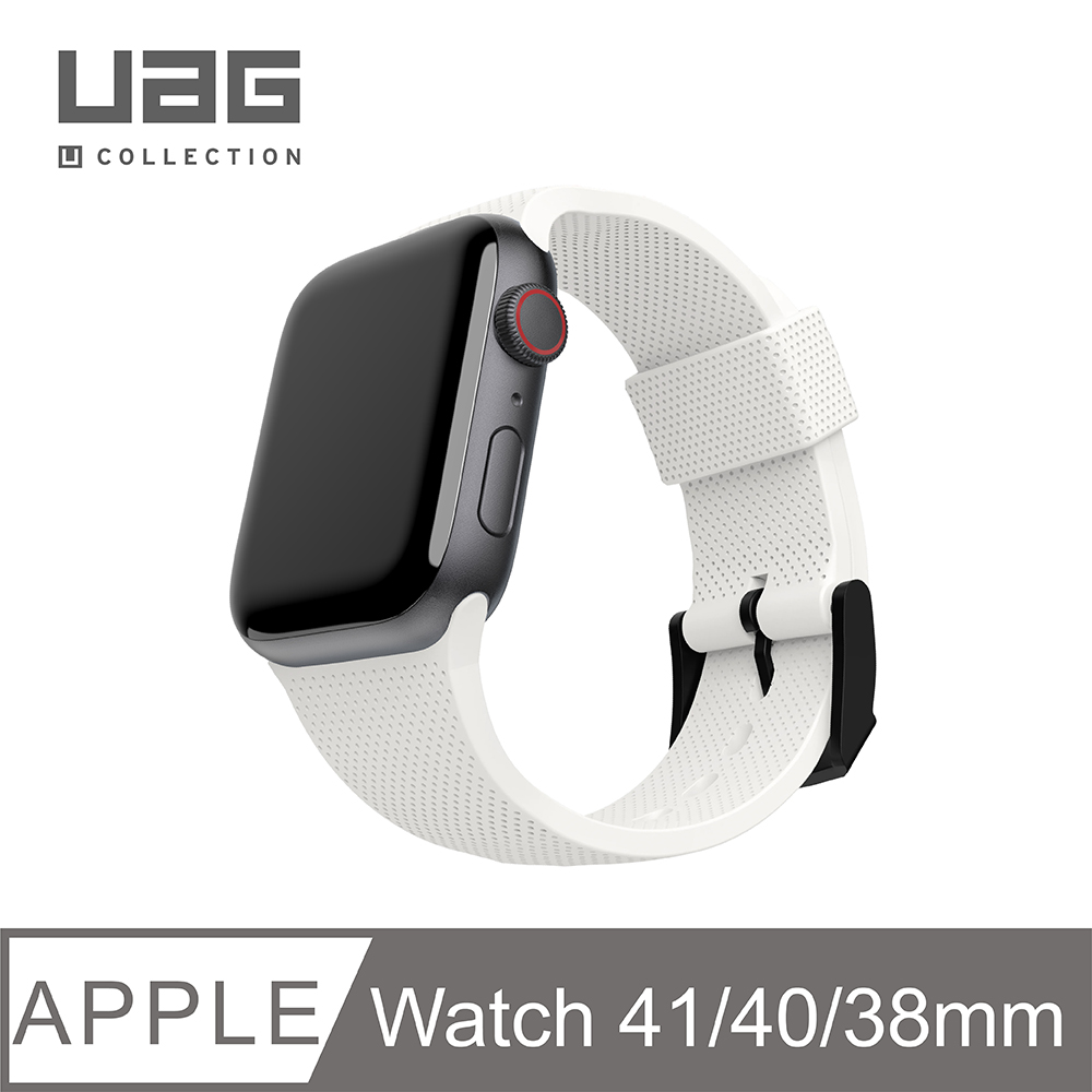 [U Apple Watch 38/40/41mm 舒適矽膠錶帶-白