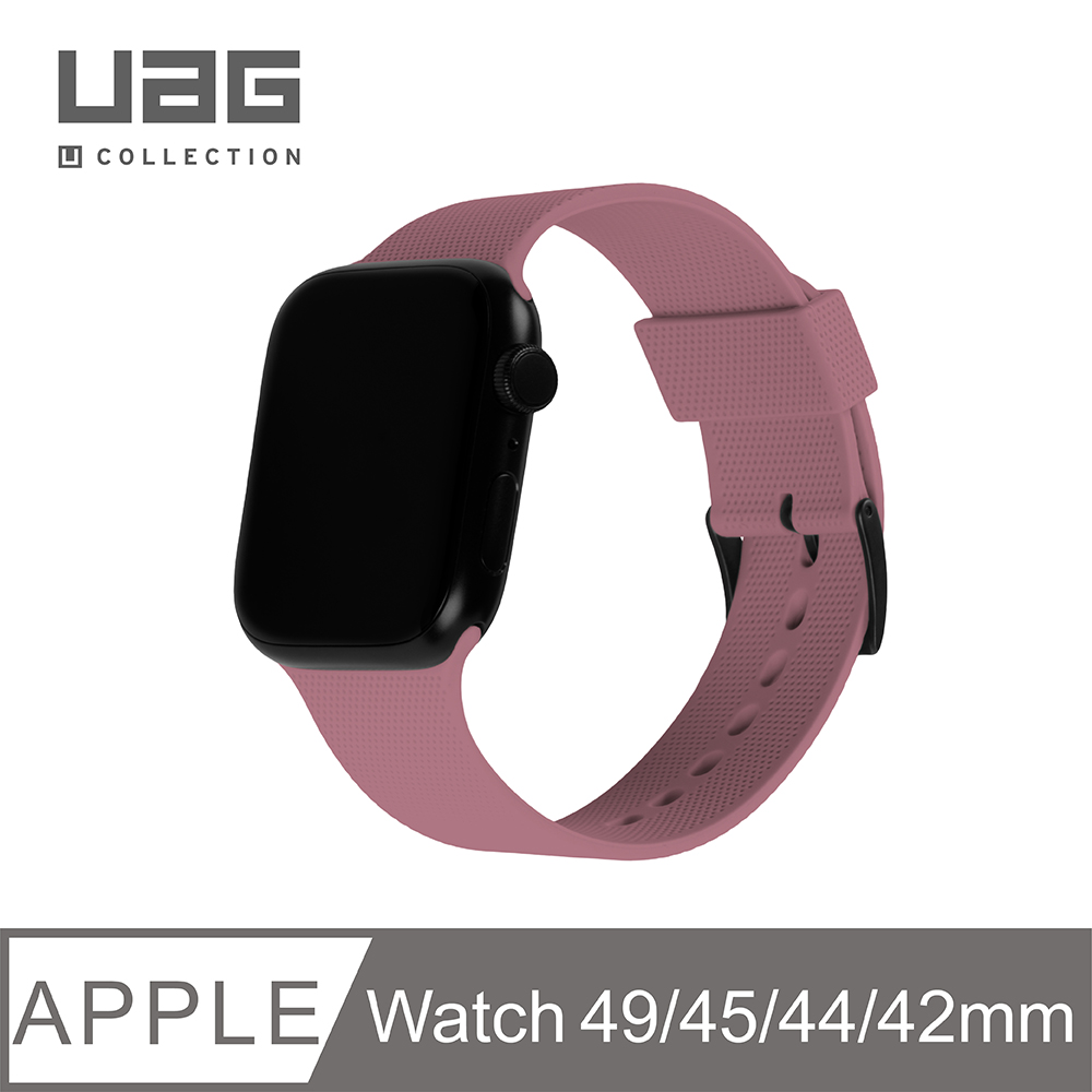 [U Apple Watch 42/44/45/49mm 舒適矽膠錶帶V2-粉