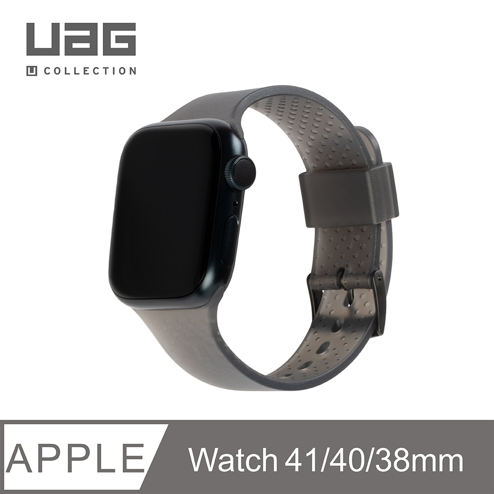 [U Apple Watch 38/40/41mm 時尚亮透錶帶-透黑