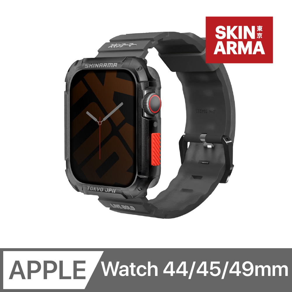 SKINARMA Shokku Apple Watch 街頭款矽膠錶帶 44/45/49mm 共用款 透黑