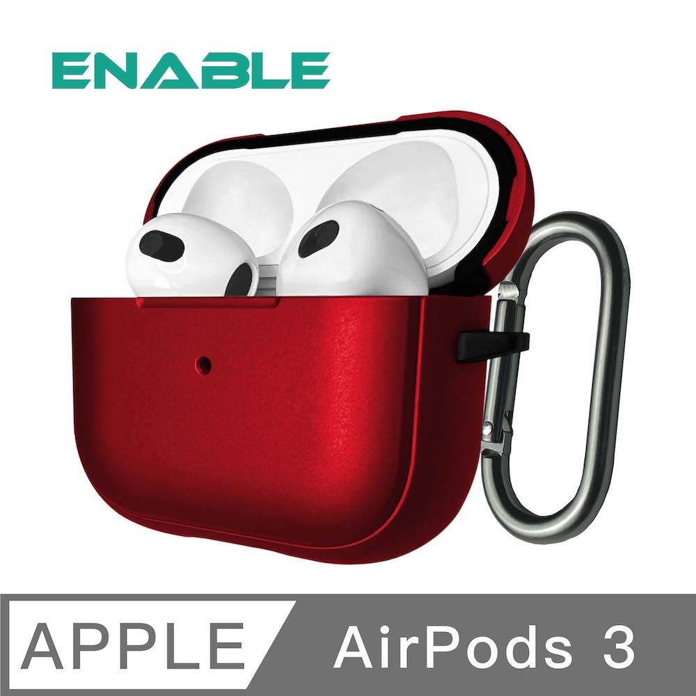 【ENABLE】NEST For AirPods 3 雙層防摔抗震保護套-璀璨紅