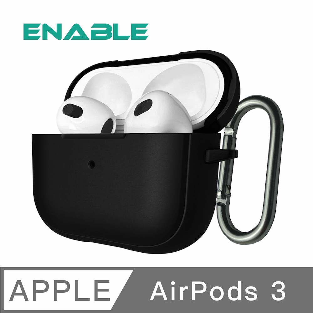 【ENABLE】NEST For AirPods 3 雙層防摔抗震保護套-黑色