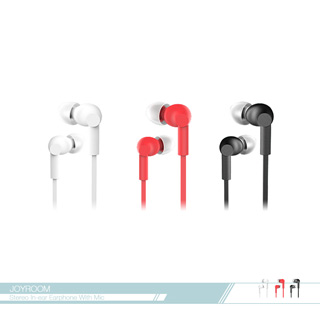 JOYROOM機樂堂 青春多彩 入耳式扁線耳機 (E106) 3.5mm各廠牌適用/ 線控接聽鍵/ 免持聽筒