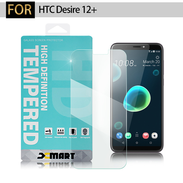 Xmart for HTC Desire 12+ 薄型 9H 玻璃保護貼-非滿版