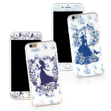 【Disney 】iPhone 6 強化玻璃彩繪保護貼-公主