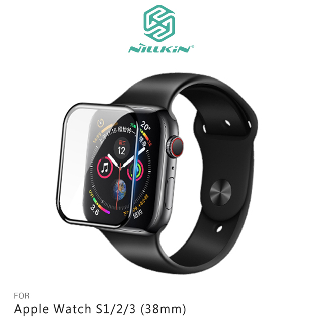 NILLKIN Apple Watch S1/2/3 (38mm) 3D AW+ 滿版玻璃貼