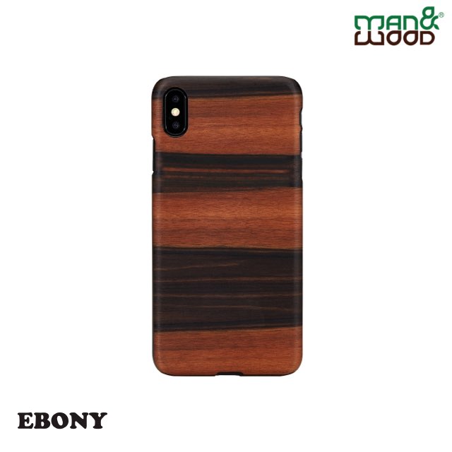 Man&Wood iPhone Xs Max 經典原木 造型保護殼-黑檀木 Ebony