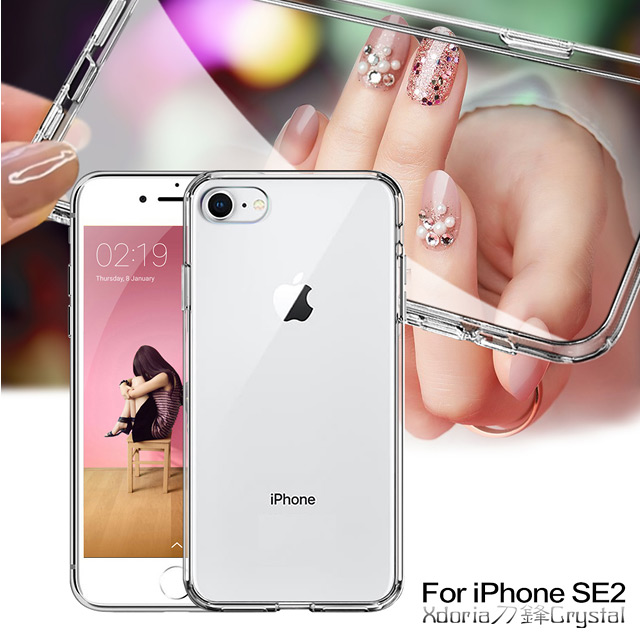 Xdoria for iPhone SE 2020/SE2/iPhone8/iPhone7 刀鋒 Crystal全透明軍規超厚晶透防摔殼