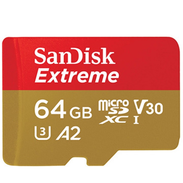 SanDisk 64GB【Extreme 160MB/s】Extreme microSDXC UHS-I A2 U3 4K 記憶卡