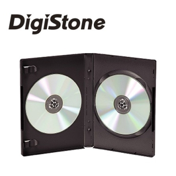 DigiStone 雙片光碟片精裝優質軟盒/黑色 100PCS