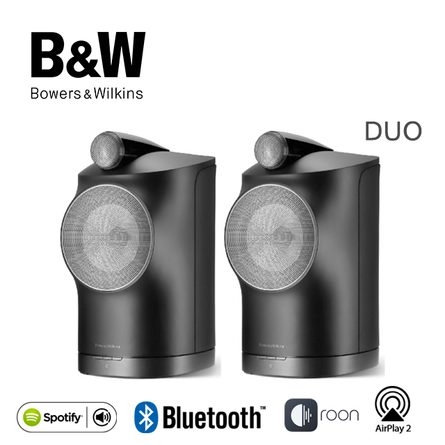 英國 B&W Bowers & Wilkins Formation Duo 立體聲無線藍牙書架式喇叭【黑色】