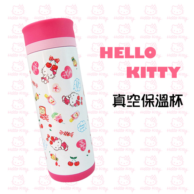 【Hello Kitty】繽紛白色真空保溫杯350ml (KF-5605W)