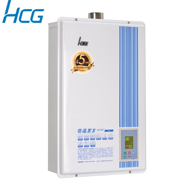 Hcg 和成 分段火排數位恆溫13l強制排氣熱水器 Gh1355 Pchome 24h購物