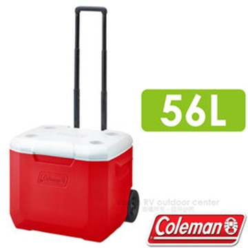 【美國 Coleman】美利紅托輪冰箱 56L.高效能行動冰箱.冰桶_CM-27864