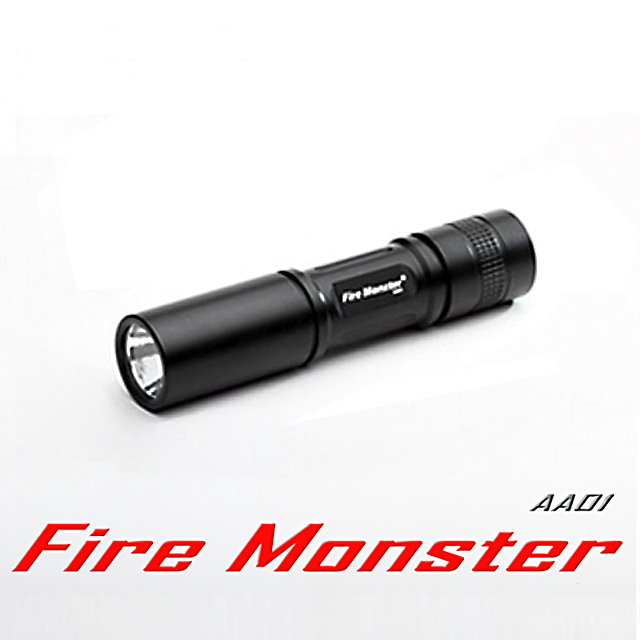 Fire Monster 15W鋁鎂合金超迷你CREE R2 激白光LED手電筒 AA01 (戰術黑)
