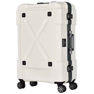 日本 LEGEND WALKER 6302-62-25吋 鋁框密碼鎖輕量行李箱 消光白