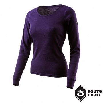 Route8 女 WARM V領保暖衣(貴氣紫)RE821201-2520(1880)