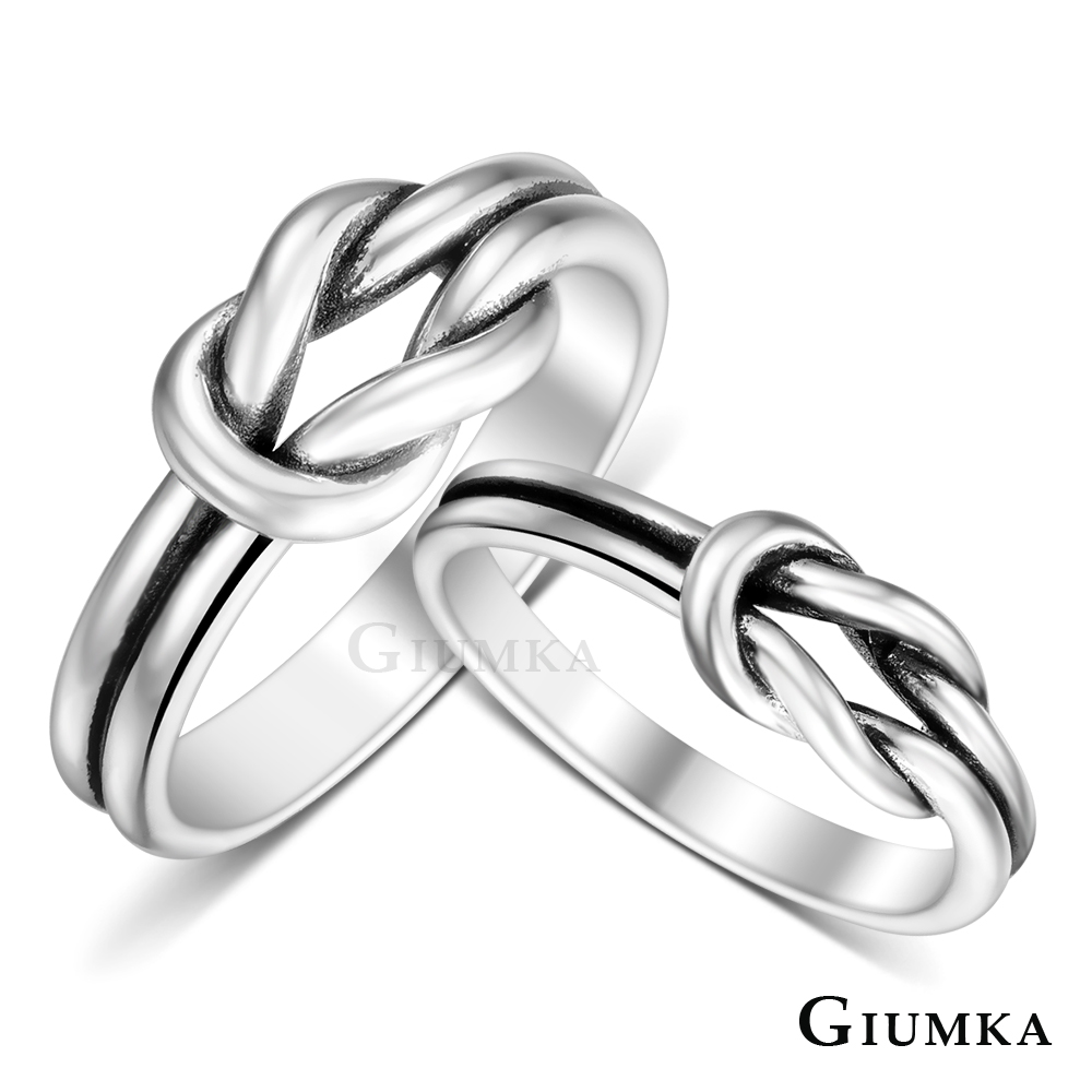 GIUMKA 925純銀戒指尾戒 永結同心純銀戒 單個價格 MRS07116