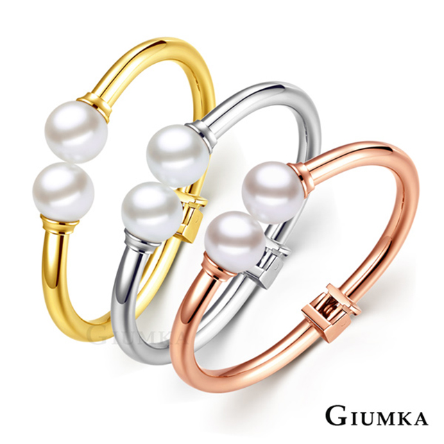 GIUMKA 珠光寶氣珍珠白鋼手環 單個價格 MB06004