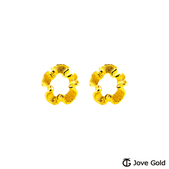 Jove Gold 漾金飾 花的姿態黃金耳環