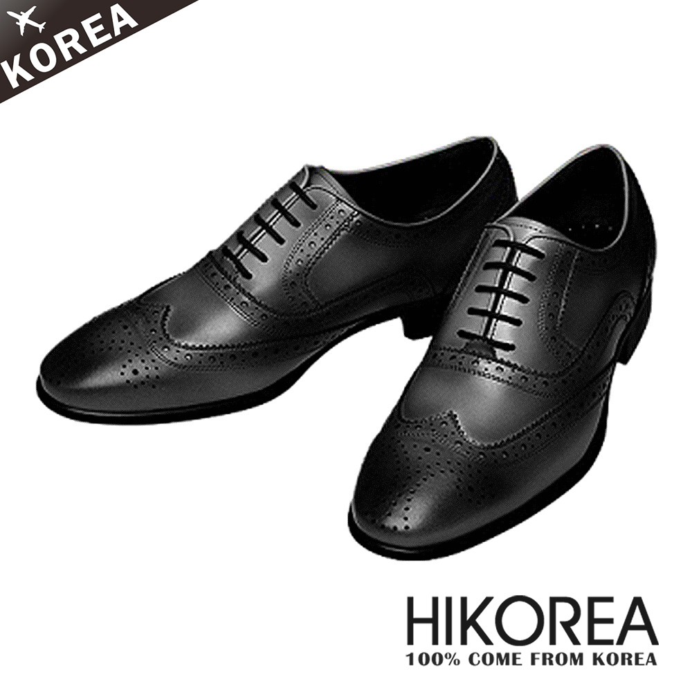 【HIKOREA韓國皮鞋】韓國空運。正韓製超輕量雕花尖頭皮鞋(73-090黑/現+預)
