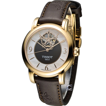 天梭TISSOT Lady Heart 瑰麗藝術鏤空機械腕錶T0502073711704 - PChome 24h購物