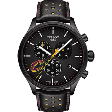 TISSOT 天梭 CHRONO XL NBA 騎士隊特別版計時錶-黑/45mm T1166173605101