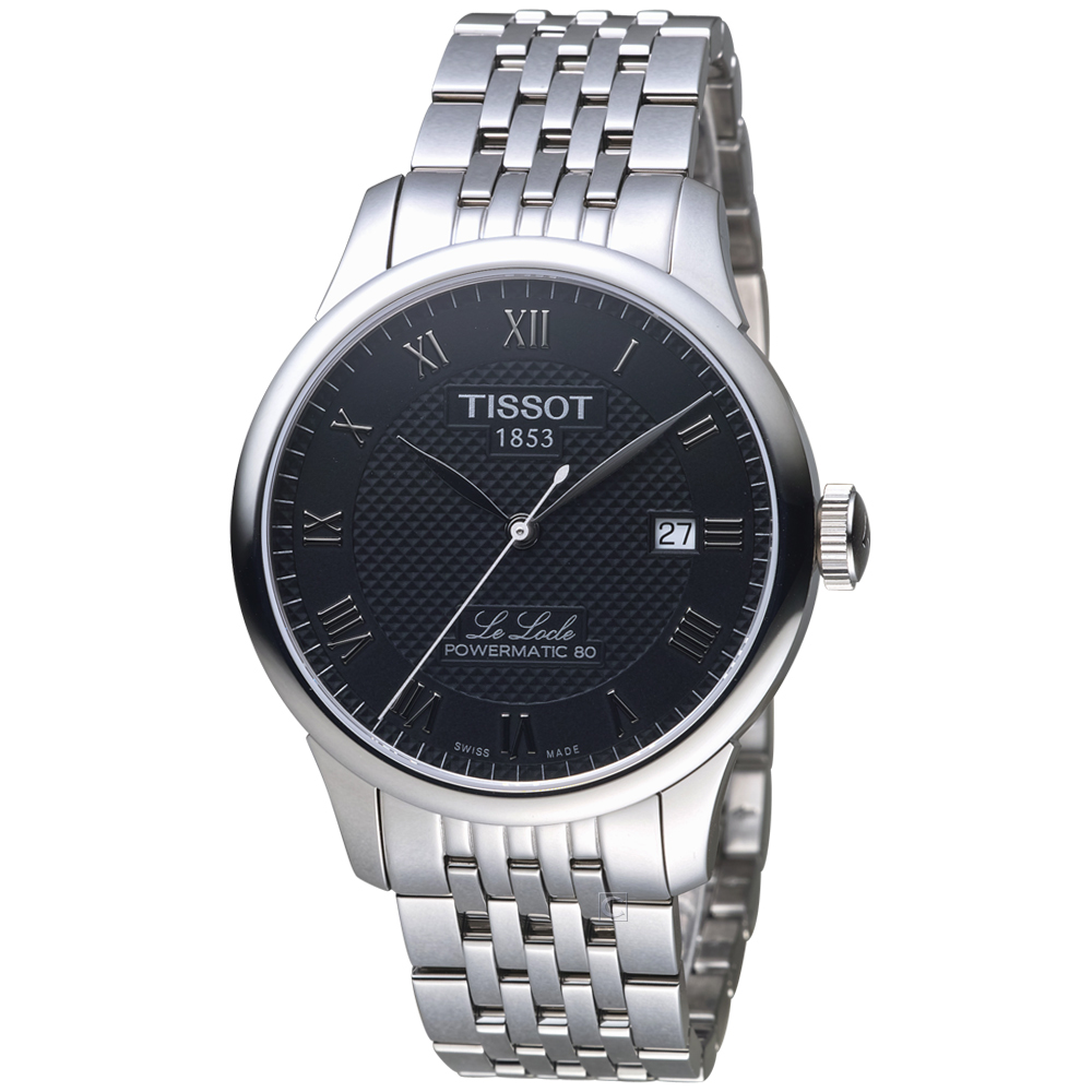 TISSOT Le Locle 機械腕錶 T0064071105300 黑