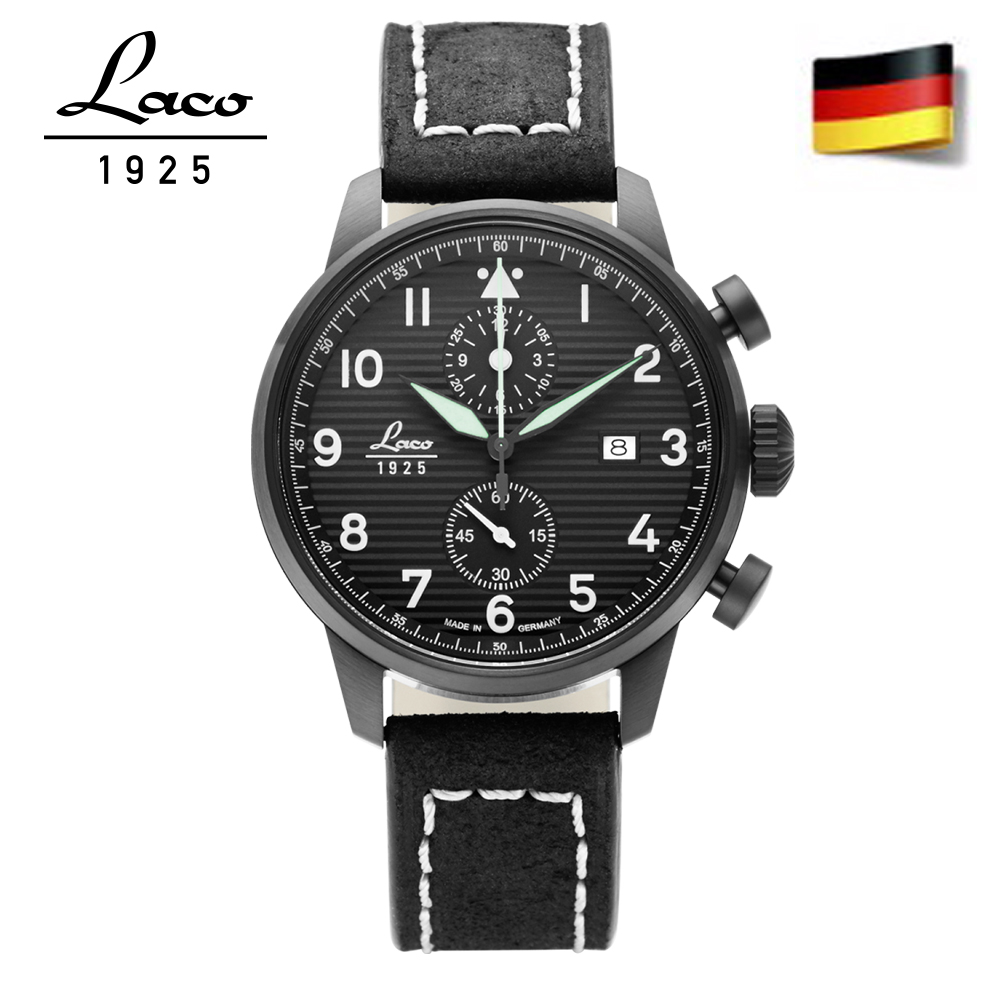 德國品牌 【Laco】 朗坤861975 夜光石英錶 正宗飛行錶 手錶 軍錶