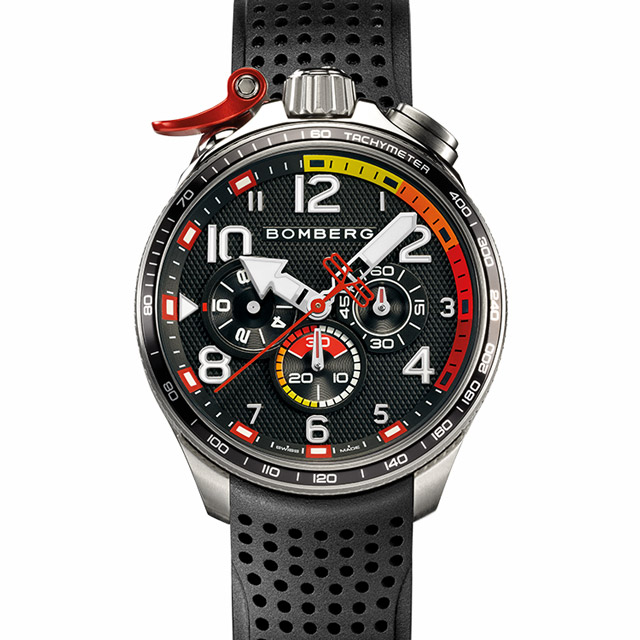 BOMBERG【炸彈錶】BOLT-68 系列 全鋼黑面XL賽車計時碼錶