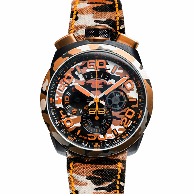 BOMBERG【炸彈錶】BOLT-68 系列 沙哈拉迷彩計時碼錶