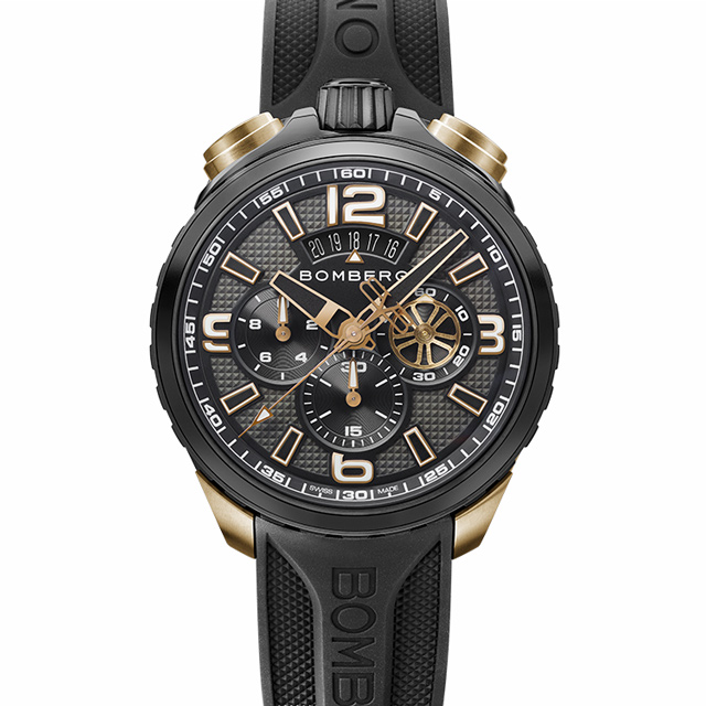 BOMBERG【炸彈錶】BOLT-68 Heritage 系列 復刻黑金計時碼錶