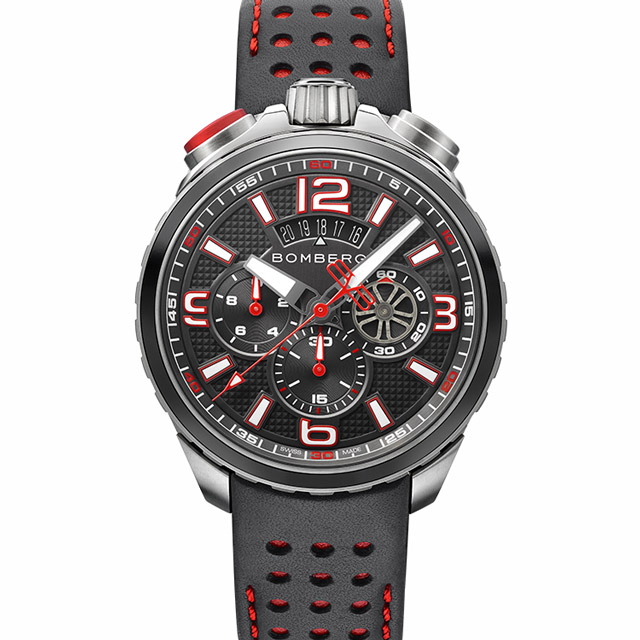 BOMBERG【炸彈錶】BOLT-68 Heritage 系列 復刻黑紅計時碼錶