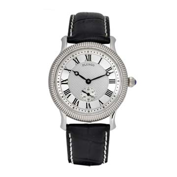 FLUNGO佛朗明哥羅馬紳士機械腕錶(銀)