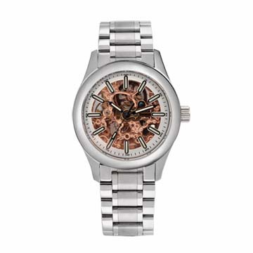 FLUNGO佛朗明哥時尚品味氚氣機械腕錶(白)