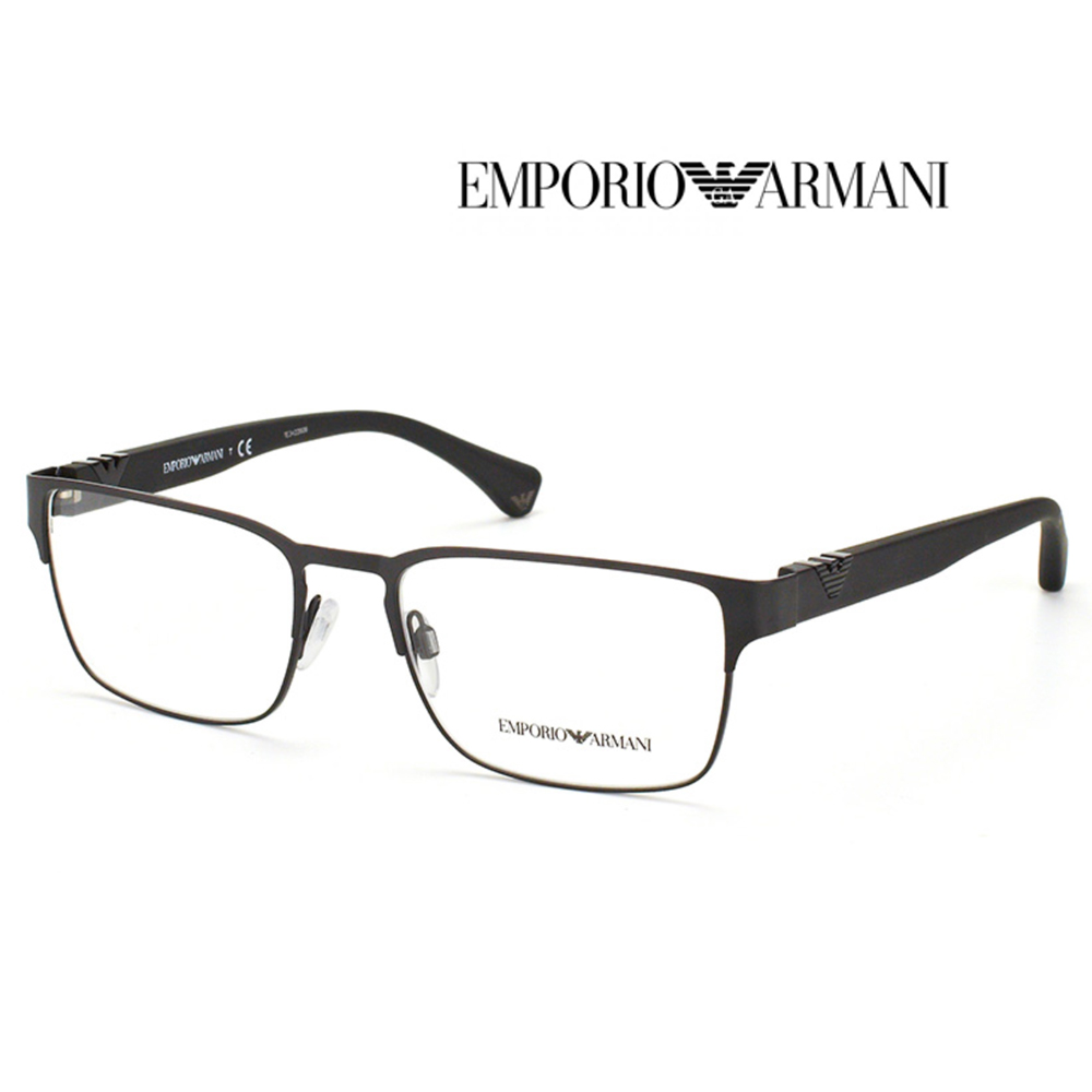 EMPORIO ARMANI 亞曼尼 金屬複合光學眼鏡 EA1027 3001 霧黑