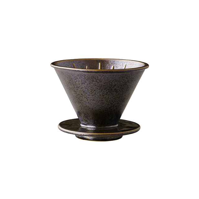 日本KINTO SCS鑄職人陶瓷濾杯4杯-金屬黑