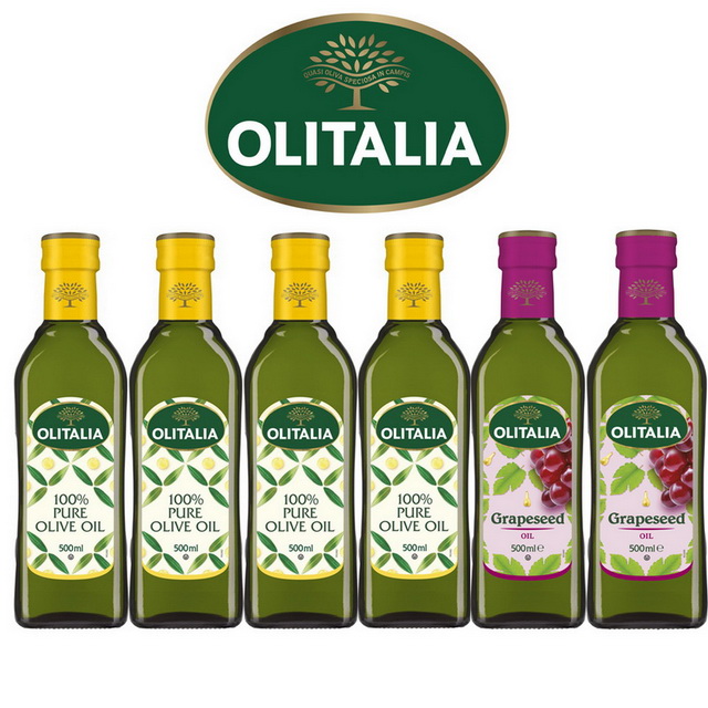 Olitalia奧利塔純橄欖油+葡萄籽油禮盒組500mlx6瓶
